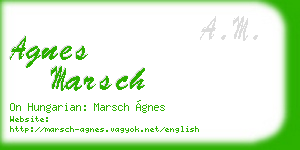 agnes marsch business card